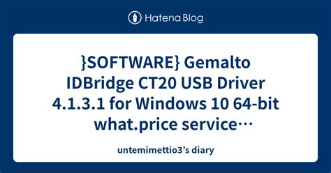 gemalto idbridge windows 10